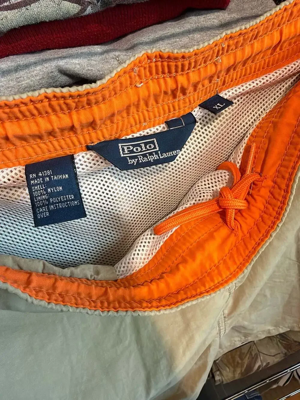 Vintage Polo Ralph Lauren Shorts Size XL Beige Swim Trunks